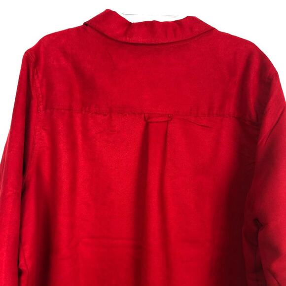 Woman Within Button Front Shirt Womens 1X Relaxed Holiday Christmas Party Event - Picture 7 of 10